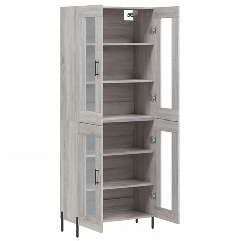 vidaXL Highboard Grau Sonoma 69,5x34x180 cm Holzwerkstoff