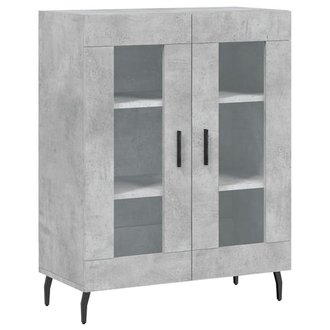 vidaXL Highboard Betongrau 69,5x34x180 cm Holzwerkstoff