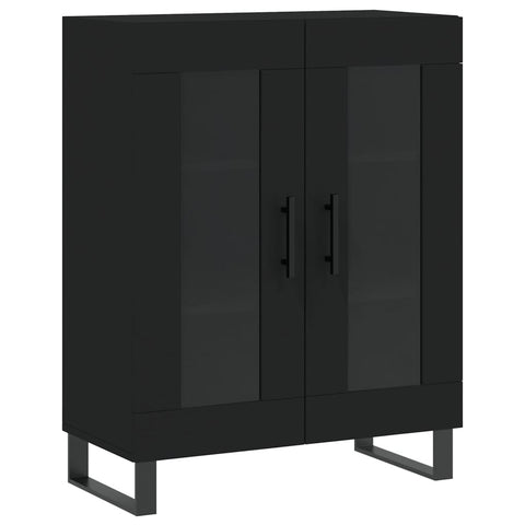 vidaXL Highboard Schwarz 69,5x34x180 cm Holzwerkstoff