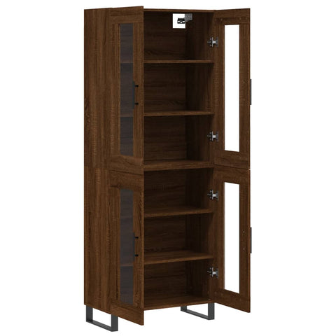 vidaXL Highboard Braun Eichen-Optik 69,5x34x180 cm Holzwerkstoff