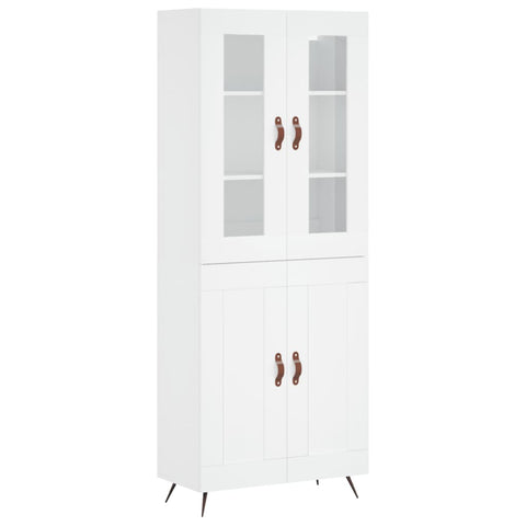 vidaXL Highboard Weiß 69,5x34x180 cm Holzwerkstoff