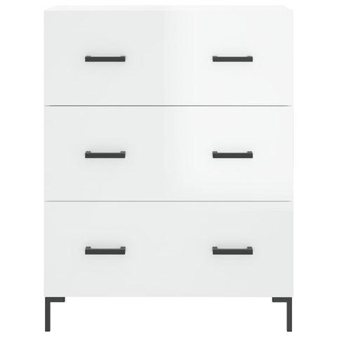 vidaXL Highboard Hochglanz-Weiß 69,5x34x180 cm Holzwerkstoff