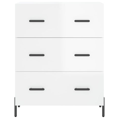 vidaXL Highboard Hochglanz-Weiß 69,5x34x180 cm Holzwerkstoff