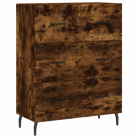 vidaXL Highboard Räuchereiche 69,5x34x180 cm Holzwerkstoff