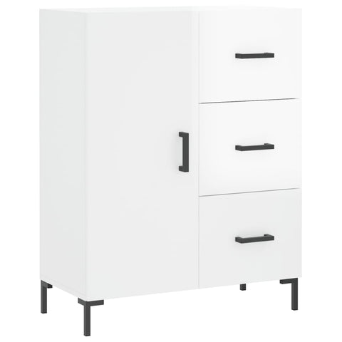 vidaXL Highboard Hochglanz-Weiß 69,5x34x180 cm Holzwerkstoff