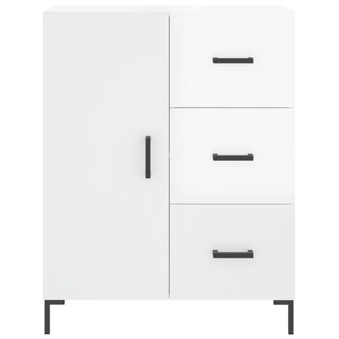 vidaXL Highboard Hochglanz-Weiß 69,5x34x180 cm Holzwerkstoff