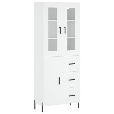 vidaXL Highboard Weiß 69,5x34x180 cm Holzwerkstoff