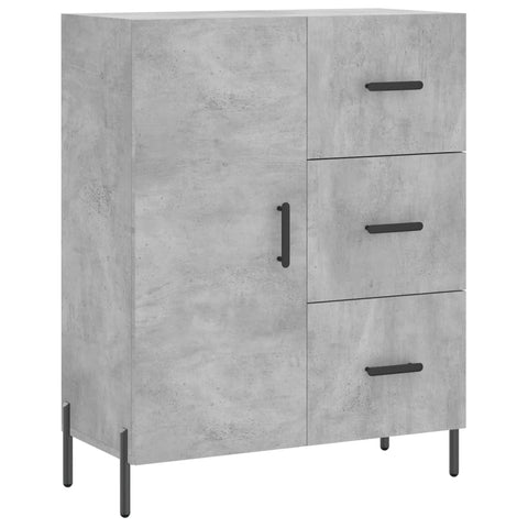 vidaXL Highboard Betongrau 69,5x34x180 cm Holzwerkstoff