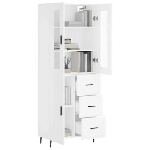 vidaXL Highboard Weiß 69,5x34x180 cm Holzwerkstoff