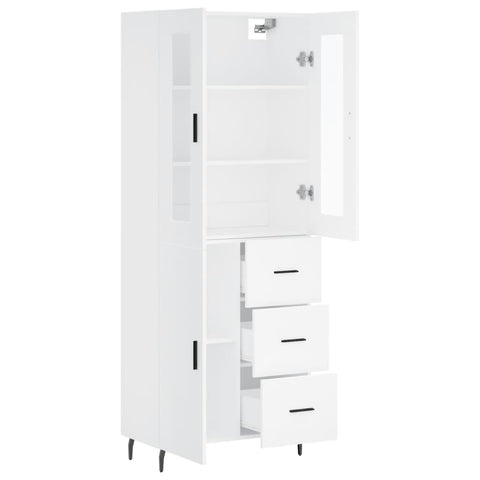 vidaXL Highboard Weiß 69,5x34x180 cm Holzwerkstoff