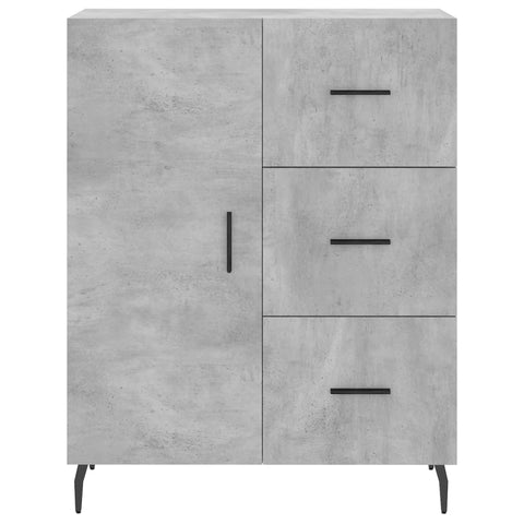 vidaXL Highboard Betongrau 69,5x34x180 cm Holzwerkstoff