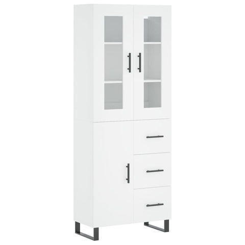 vidaXL Highboard Weiß 69,5x34x180 cm Holzwerkstoff