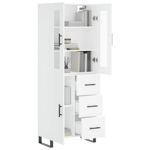 vidaXL Highboard Weiß 69,5x34x180 cm Holzwerkstoff