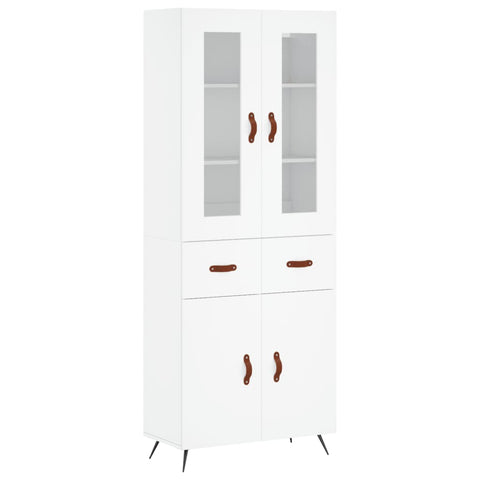 vidaXL Highboard Weiß 69,5x34x180 cm Holzwerkstoff