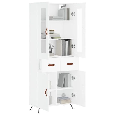 vidaXL Highboard Weiß 69,5x34x180 cm Holzwerkstoff