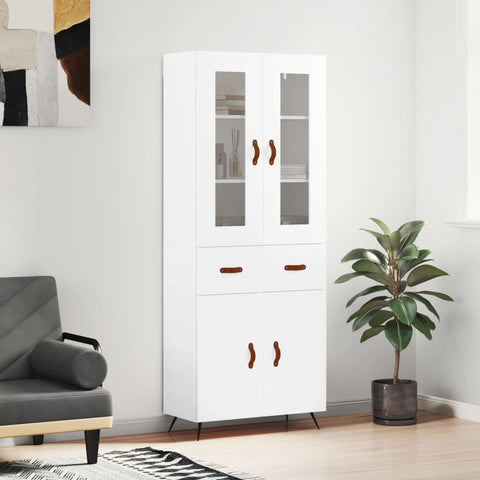 vidaXL Highboard Weiß 69,5x34x180 cm Holzwerkstoff