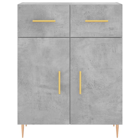 vidaXL Highboard Betongrau 69,5x34x180 cm Holzwerkstoff