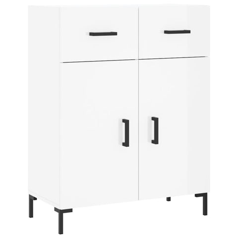 vidaXL Highboard Hochglanz-Weiß 69,5x34x180 cm Holzwerkstoff