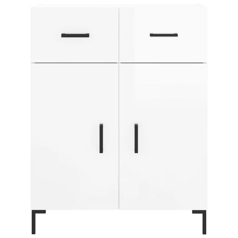 vidaXL Highboard Hochglanz-Weiß 69,5x34x180 cm Holzwerkstoff