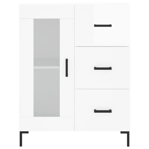 vidaXL Highboard Hochglanz-Weiß 69,5x34x180 cm Holzwerkstoff