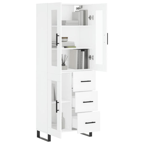 vidaXL Highboard Weiß 69,5x34x180 cm Holzwerkstoff