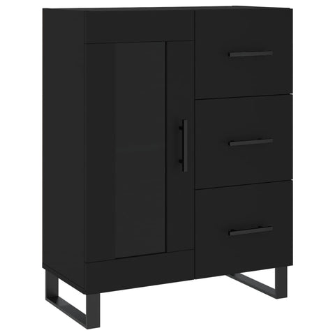 vidaXL Highboard Schwarz 69,5x34x180 cm Holzwerkstoff