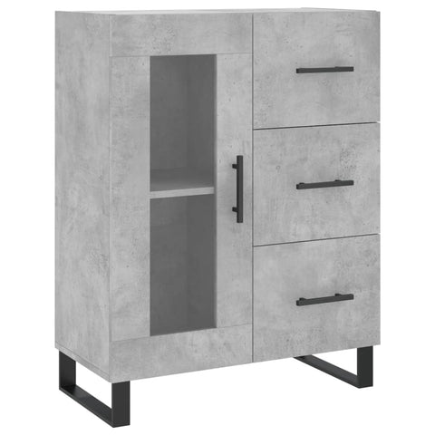 vidaXL Highboard Betongrau 69,5x34x180 cm Holzwerkstoff