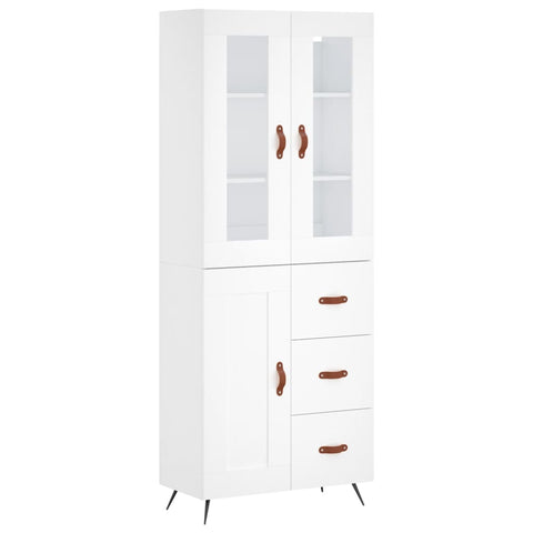 vidaXL Highboard Weiß 69,5x34x180 cm Holzwerkstoff