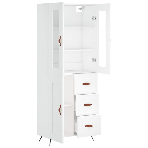 vidaXL Highboard Weiß 69,5x34x180 cm Holzwerkstoff