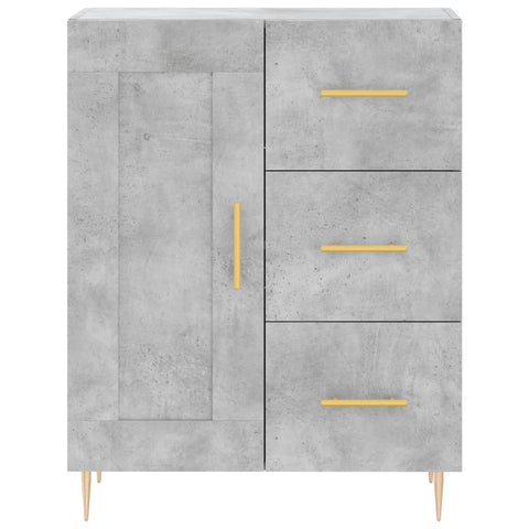 vidaXL Highboard Betongrau 69,5x34x180 cm Holzwerkstoff