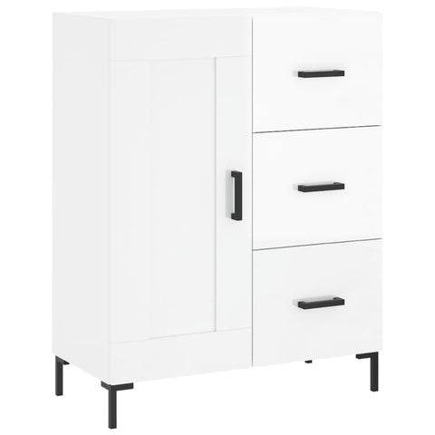 vidaXL Highboard Hochglanz-Weiß 69,5x34x180 cm Holzwerkstoff