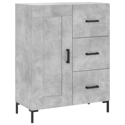 vidaXL Highboard Betongrau 69,5x34x180 cm Holzwerkstoff