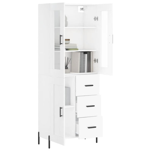 vidaXL Highboard Weiß 69,5x34x180 cm Holzwerkstoff