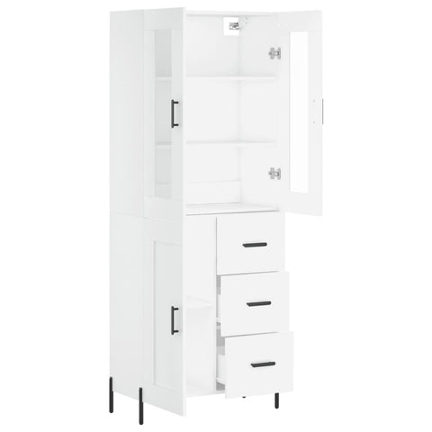 vidaXL Highboard Weiß 69,5x34x180 cm Holzwerkstoff