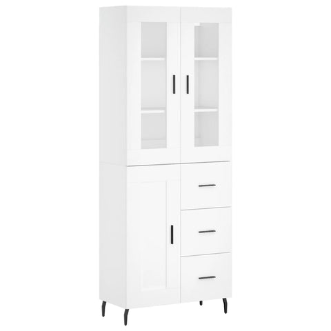 vidaXL Highboard Weiß 69,5x34x180 cm Holzwerkstoff