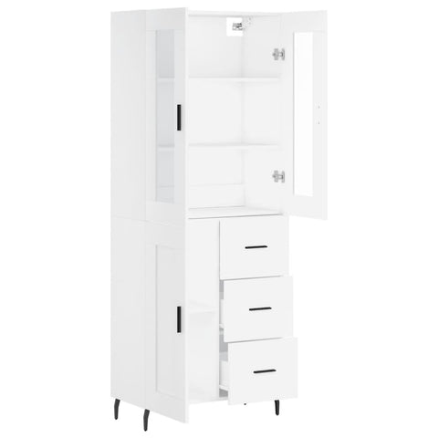 vidaXL Highboard Weiß 69,5x34x180 cm Holzwerkstoff