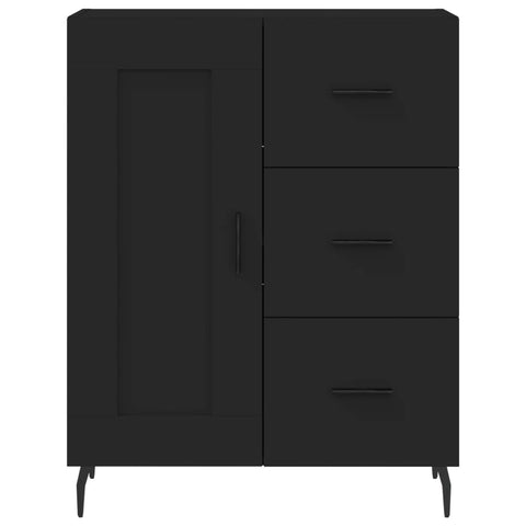 Highboard Schwarz 69,5x34x180 cm Holzwerkstoff