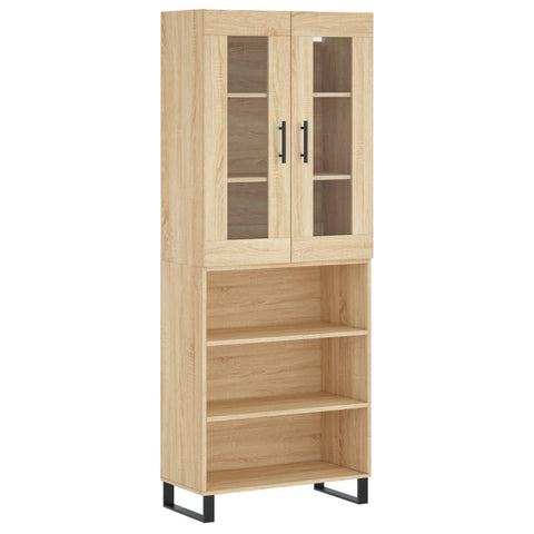 vidaXL Highboard Sonoma-Eiche 69,5x34x180 cm Holzwerkstoff