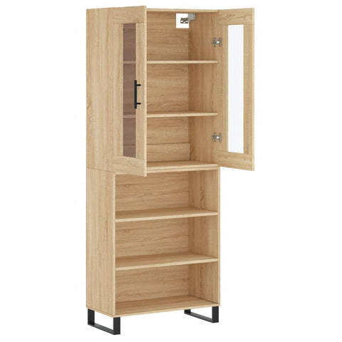 vidaXL Highboard Sonoma-Eiche 69,5x34x180 cm Holzwerkstoff