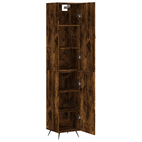 vidaXL Highboard Räuchereiche 34,5x34x180 cm Holzwerkstoff