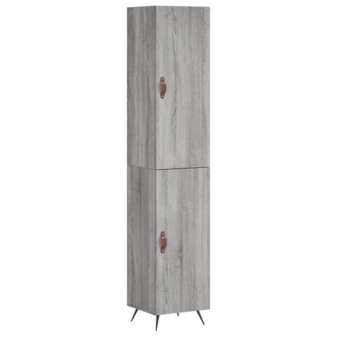 vidaXL Highboard Grau Sonoma 34,5x34x180 cm Holzwerkstoff