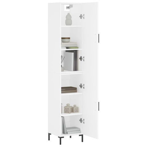 vidaXL Highboard Weiß 34,5x34x180 cm Holzwerkstoff