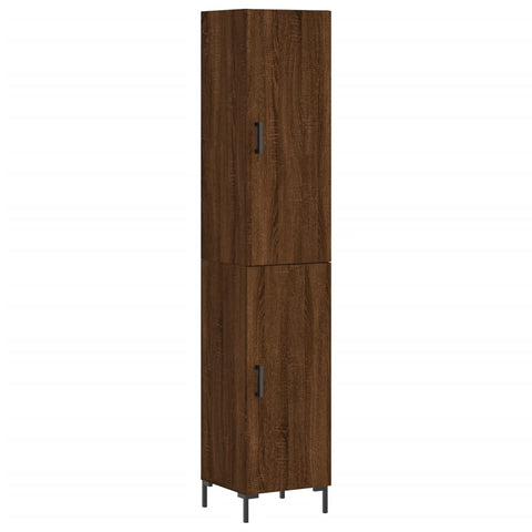 vidaXL Highboard Braun Eichen-Optik 34,5x34x180 cm Holzwerkstoff