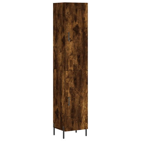 vidaXL Highboard Räuchereiche 34,5x34x180 cm Holzwerkstoff