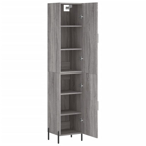 vidaXL Highboard Grau Sonoma 34,5x34x180 cm Holzwerkstoff