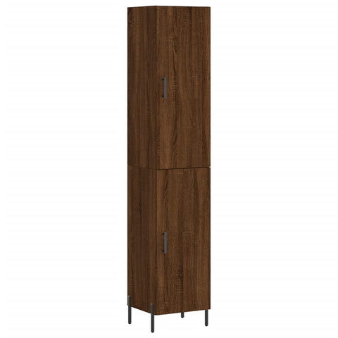 vidaXL Highboard Braun Eichen-Optik 34,5x34x180 cm Holzwerkstoff