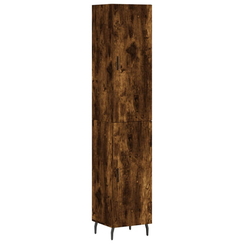 vidaXL Highboard Räuchereiche 34,5x34x180 cm Holzwerkstoff