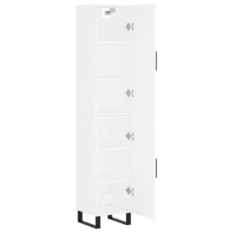 vidaXL Highboard Weiß 34,5x34x180 cm Holzwerkstoff