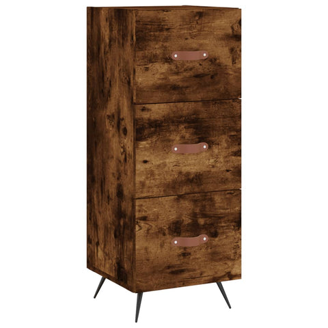 vidaXL Highboard Räuchereiche 34,5x34x180 cm Holzwerkstoff