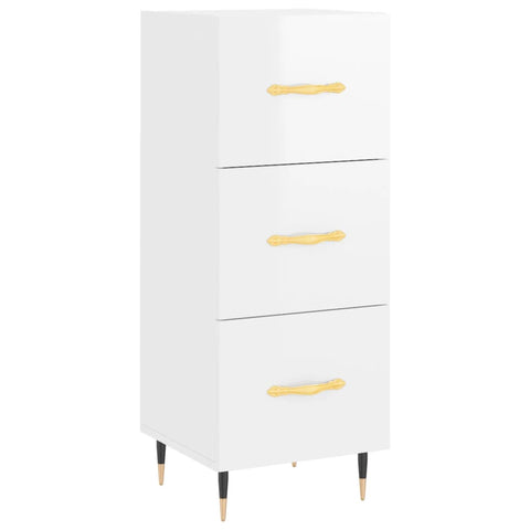 vidaXL Highboard Hochglanz-Weiß 34,5x34x180 cm Holzwerkstoff